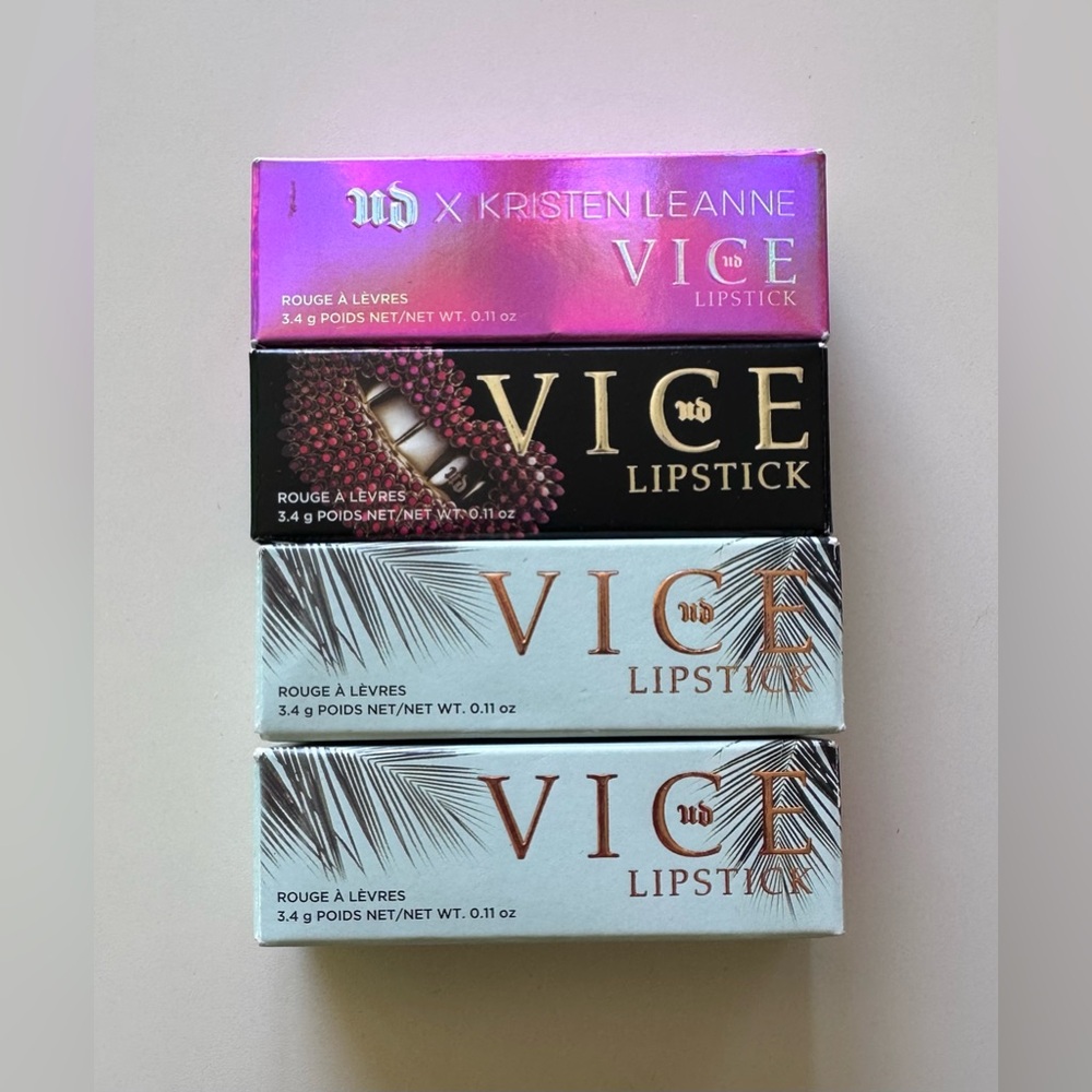 Urban Decay Vice Lipstick Bundle Bun Bun Rebel Tower 1 100 Degrees Lot BNIB